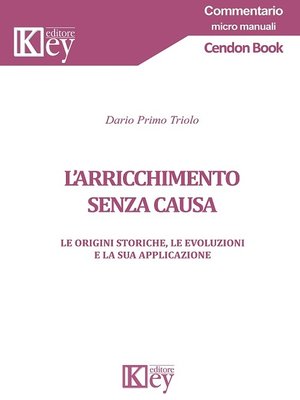 cover image of Arricchimento senza causa